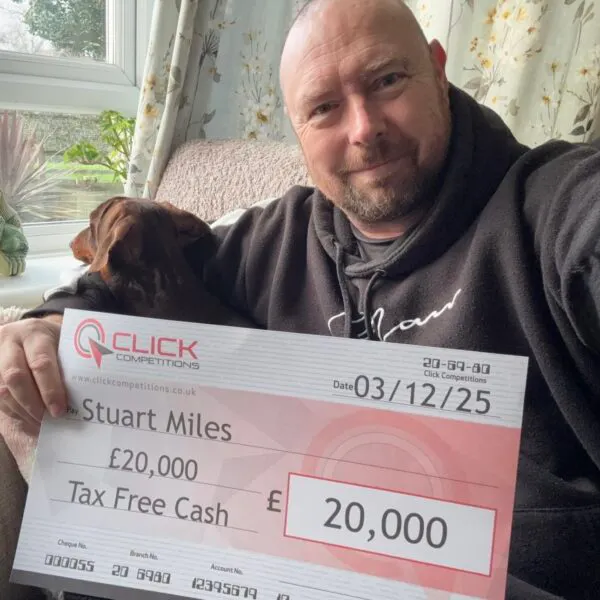 Win £20,000 Tax Free Cash For 18p Or £25,000 If You Spend Over £10!