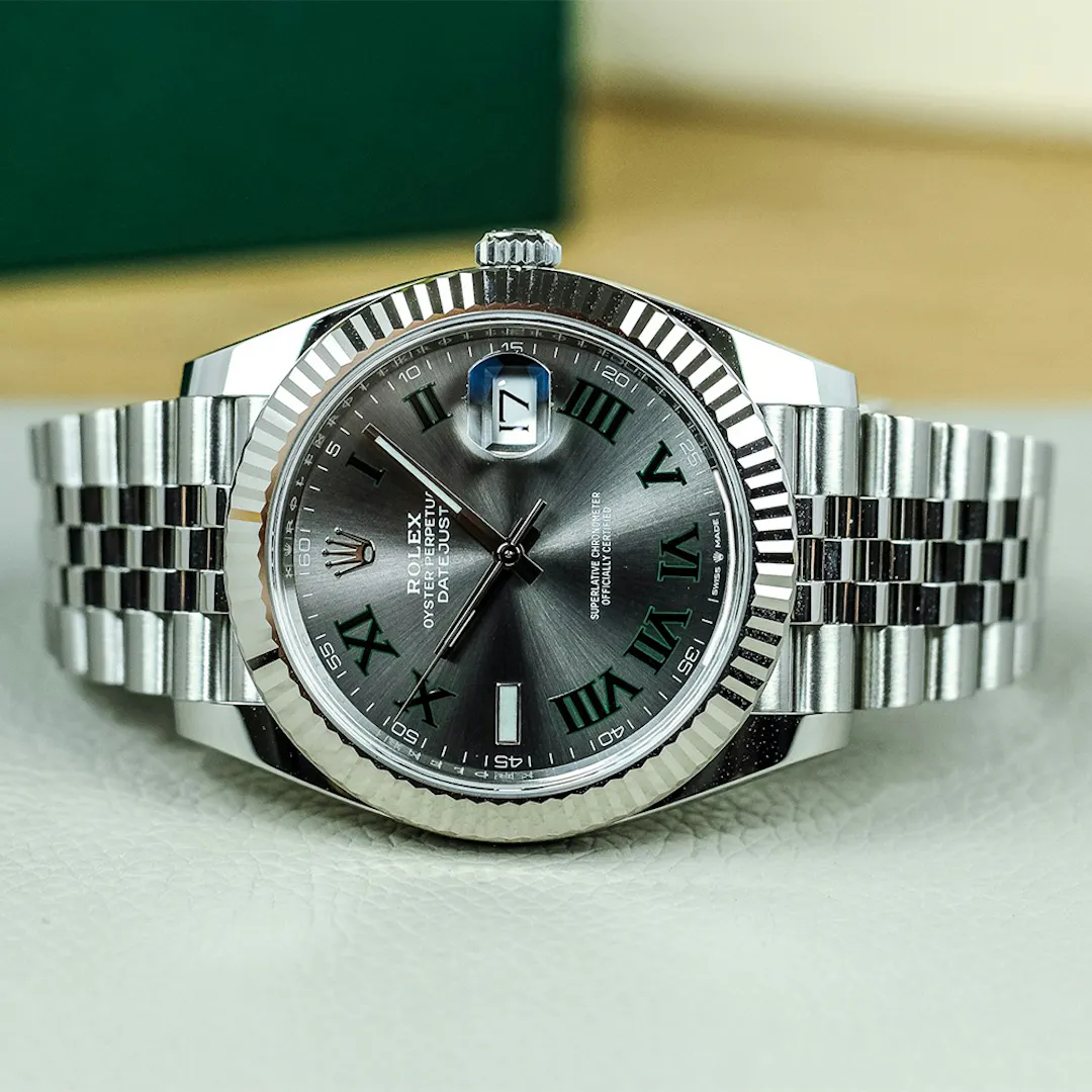 NEW 2026 ROLEX DATEJUST 41MM WHITE GOLD 'WIMBLEDON' or £9,000