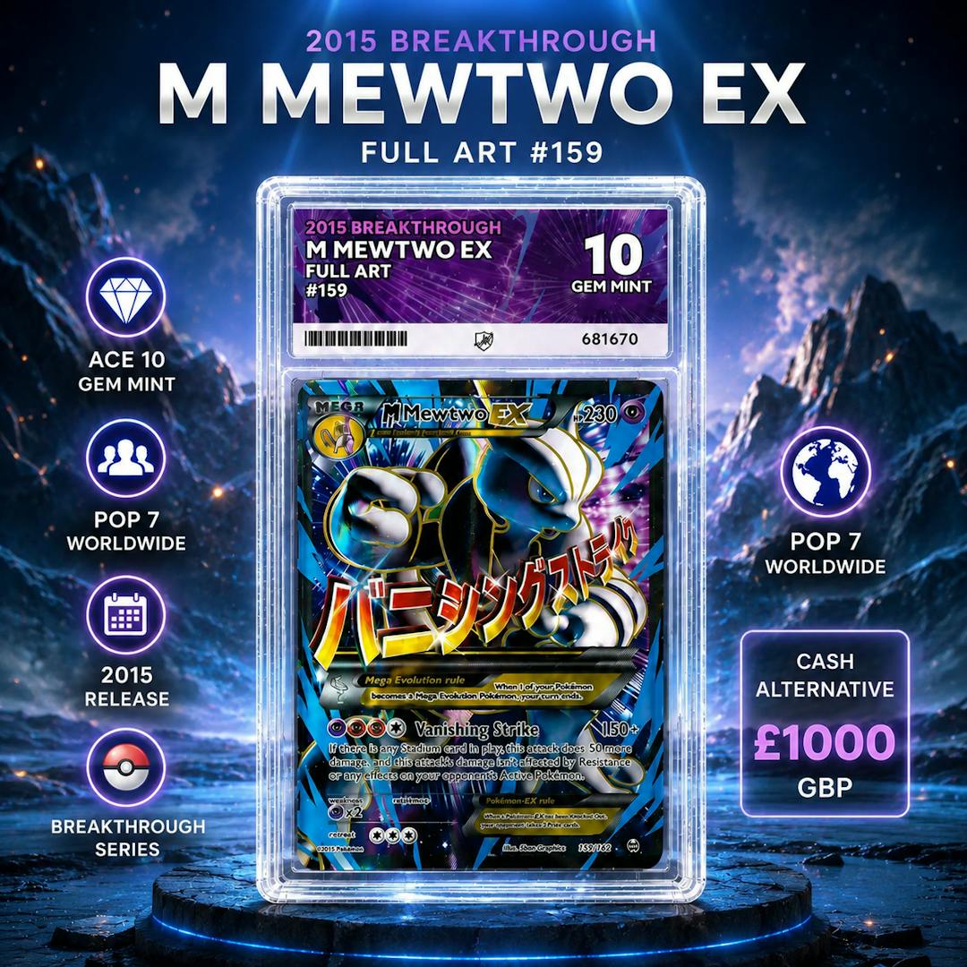 ACE 10 GEM MINT 2015 BREAKTHROUGH M MEWTWO EX  - POP 7 POKEMON or £1000