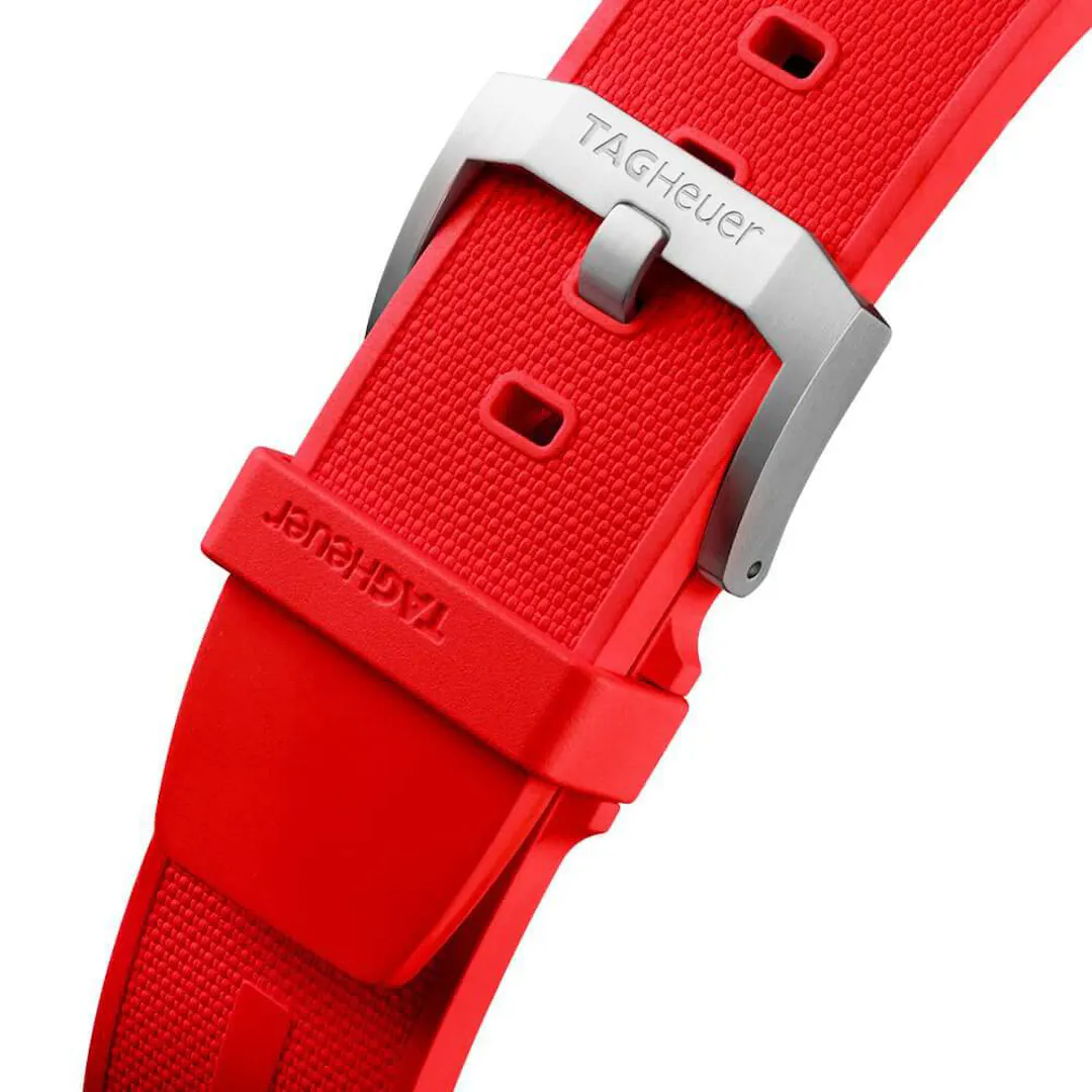 TAG HEUER Formula 1 43mm SUNRAY RED DIAL RUBBER STRAP
