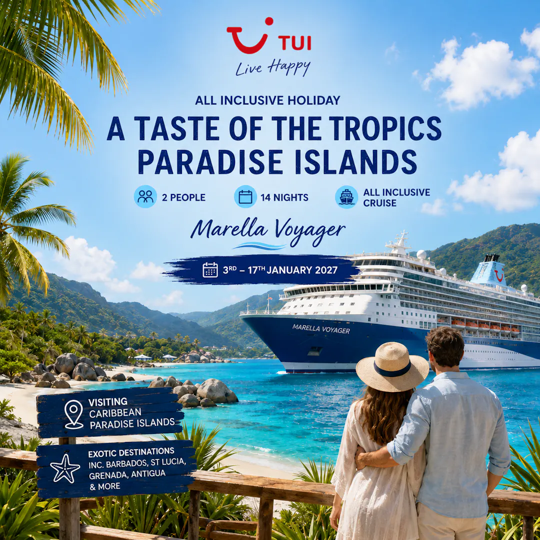 14 NIGHT ALL INCLUSIVE CARIBBEAN CRUISE FOR 2 ON MARELLA VOYAGER