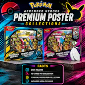 POKÉMON ASCENDED HEROES PREMIUM POSTER BUNDLE – MEGA LUCARIO EX & MEGA GARDEVOIR EX