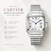 NEW CARTIER SANTOS DE CARTIER WATCH WHITE DIAL WATCH LOW ODDS