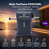 NINJA FLEXFLAME PG301UKBL GAS BBQ & OUTDOOR COOKING SYSTEM - BLUE & GOLD