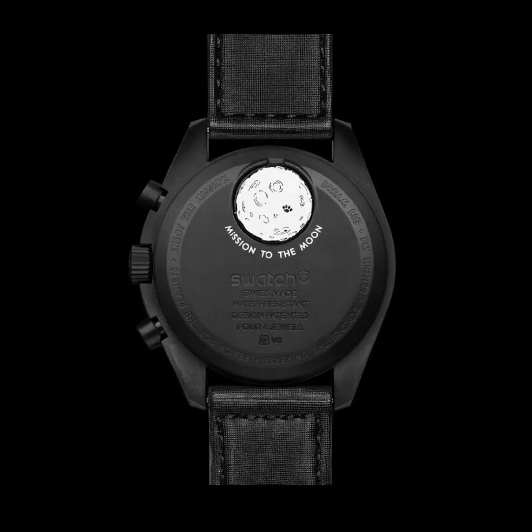 Swatch X OMEGA SNOOPY BLACK MISSION TO THE MOONPHASE