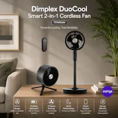 DIMPLEX DuoCool Smart 2-in-1 Cordless Fan - Titanium