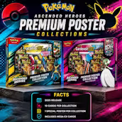 POKÉMON ASCENDED HEROES PREMIUM POSTER COLLECTION - MEGA LUCARIO EX & GARDEVOIR EX