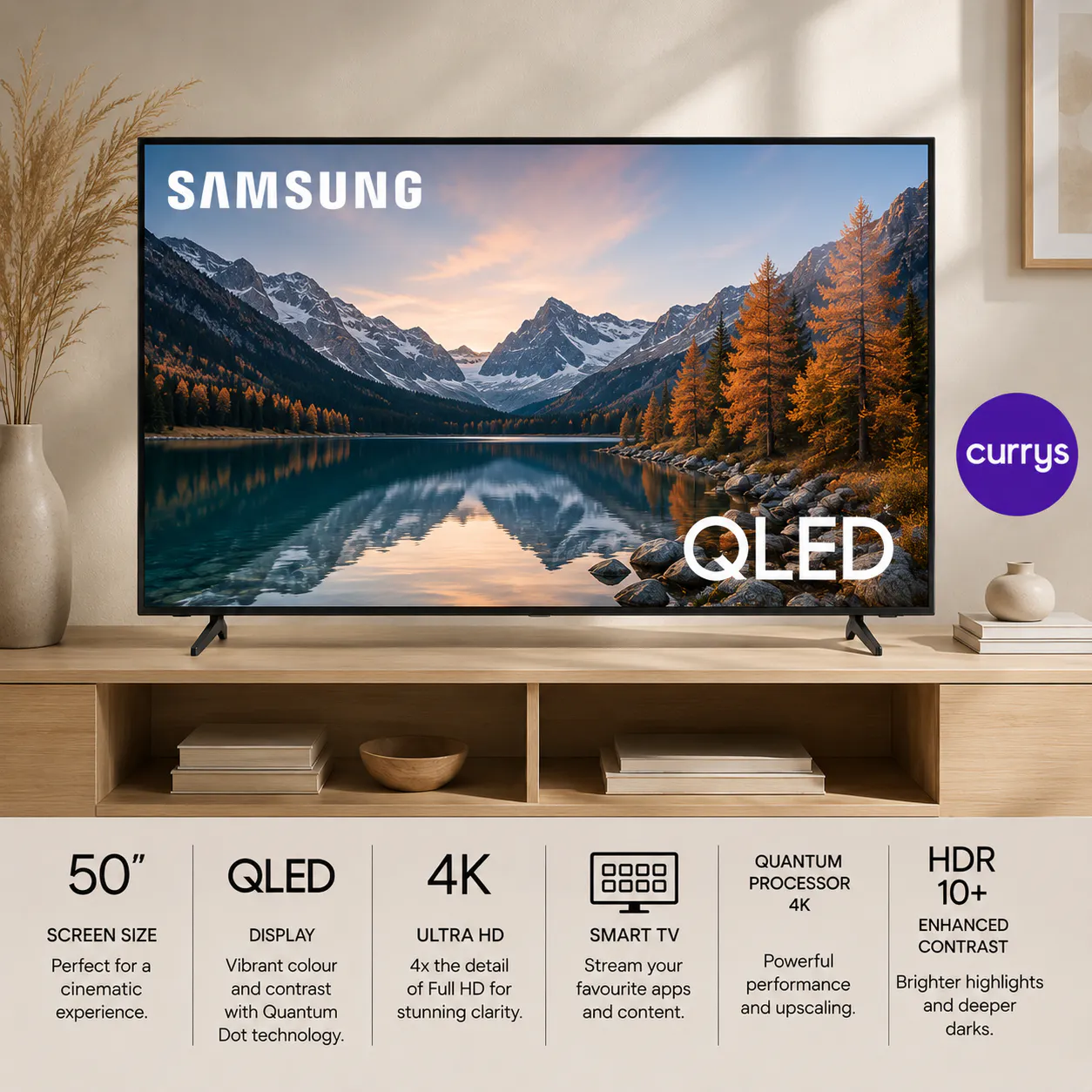SAMSUNG 50" QLED 4K ULTRA HD SMART TELEVISION