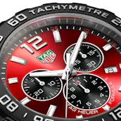 TAG HEUER Formula 1 43mm SUNRAY RED DIAL RUBBER STRAP