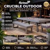 THE ULTIMATE HARTMAN CRUCIBLE 2026 OUTDOOR GAMES TABLE & DINING SET