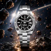 NEW ROLEX SKY-DWELLER WHITE GOLD BLACK DIAL OR £13,000