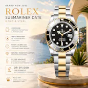 NEW 2026 ROLEX SUBMARINER DATE GOLD & STEEL OR £11,000