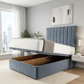 LUXURY OTTOMAN BED BUNDLE - FRAME, MATTRESS + CHOICE OF SIZE & FABRIC