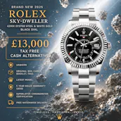 NEW ROLEX SKY-DWELLER WHITE GOLD BLACK DIAL OR £13,000