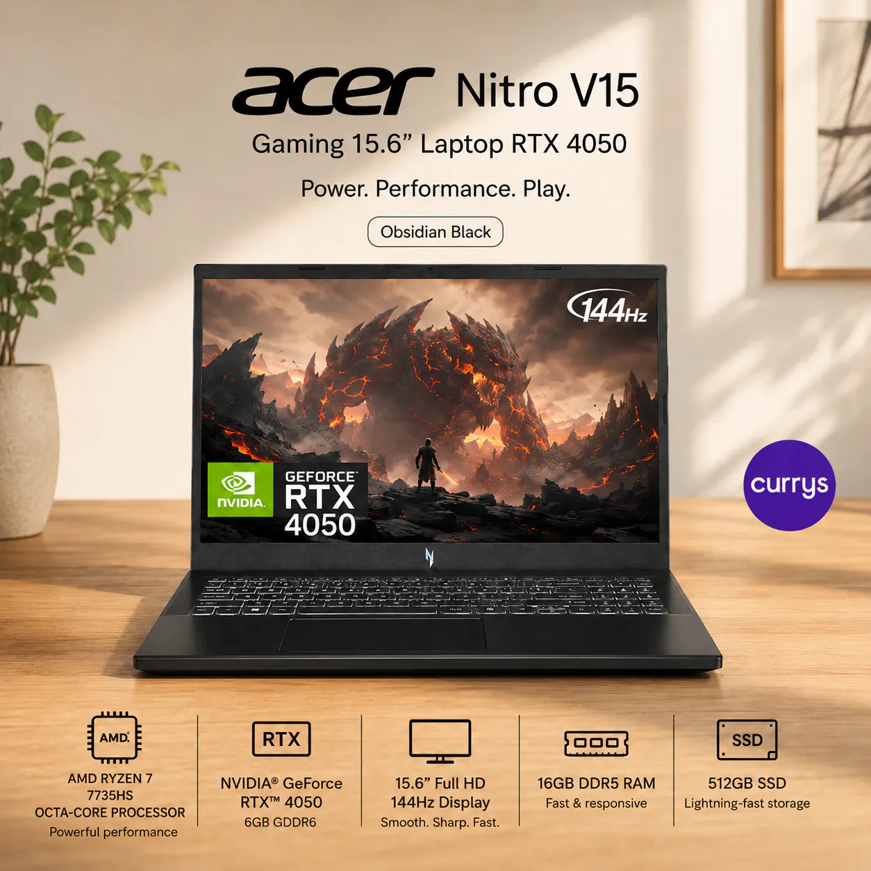 Acer Nitro V15 Gaming 15.6” Laptop RTX 4050
