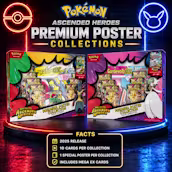 2 x BRAND NEW POKEMON ASCENDED HEROS PREMIUM POSTER COLLECTIONS