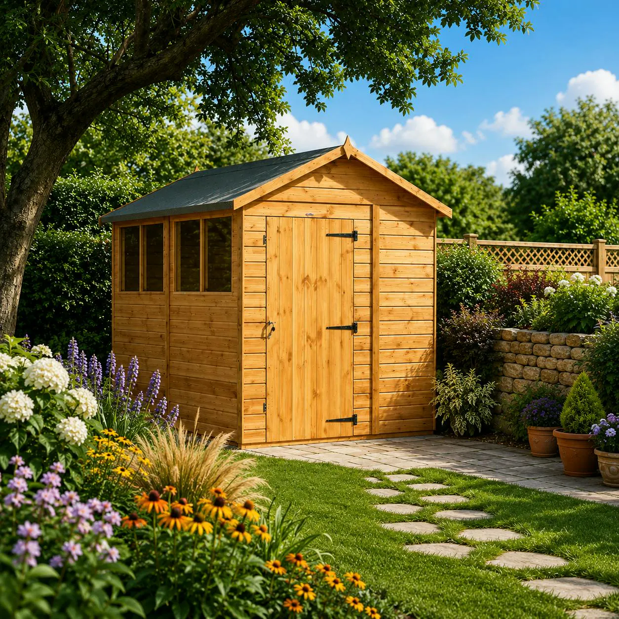 POWER SHEDS APEX GARDEN SHED 8X6
