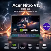 ACER NITRO V15 RTX 5050 165HZ GAMING LAPTOP – RYZEN 5, 16GB RAM & 512GB SSD