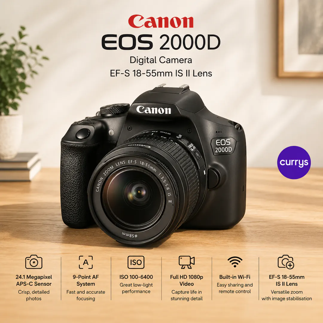 Canon EOS 2000D - digital camera EF-S 18-55mm IS II lens