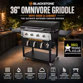 BLACKSTONE 36 INCH 4 BURNER GAS GRIDDLE PLUS WITH AIR FRYER