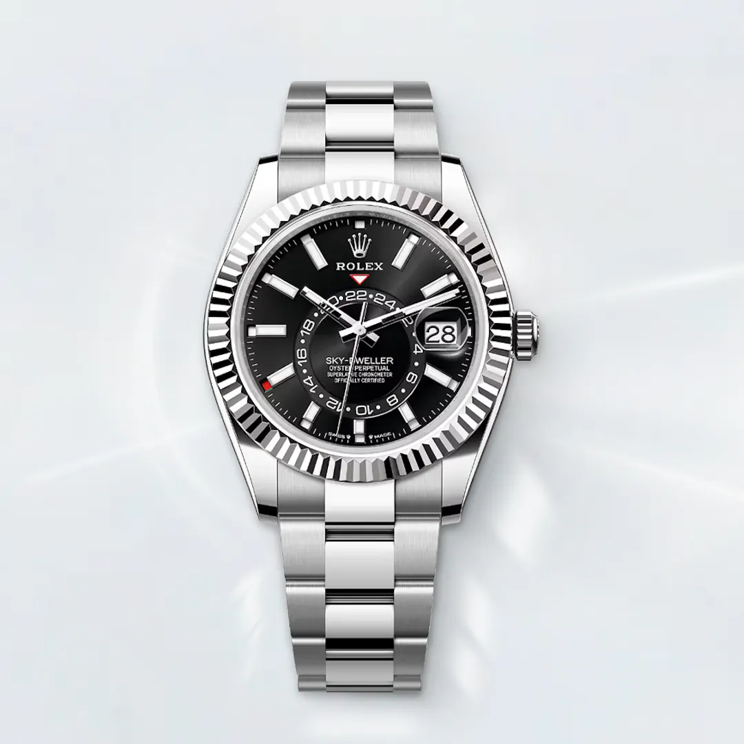 NEW ROLEX SKY-DWELLER WHITE GOLD BLACK DIAL OR £13,000