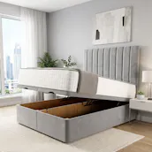 LUXURY OTTOMAN BED BUNDLE - FRAME, MATTRESS + CHOICE OF SIZE & FABRIC