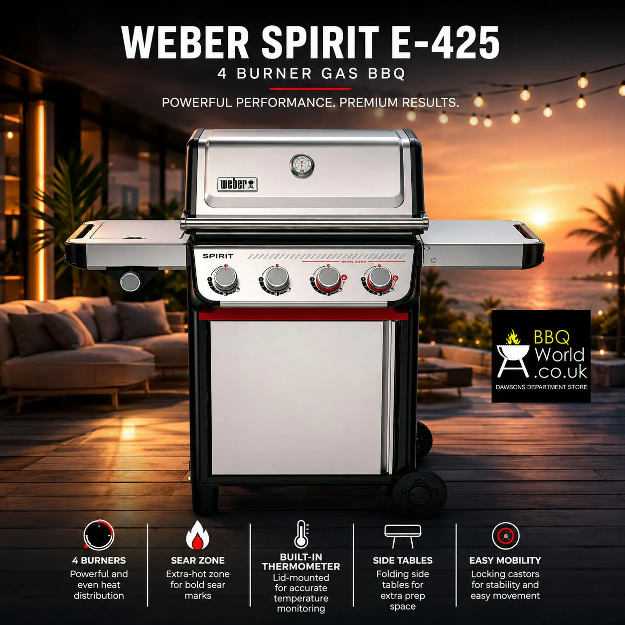 NEW 2026 WEBER SPIRIT S-435 GAS BBQ + COVER