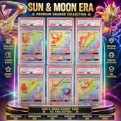 PSA 10 SUN & MOON GX SECRET RARE RAINBOW SET POKEMON
