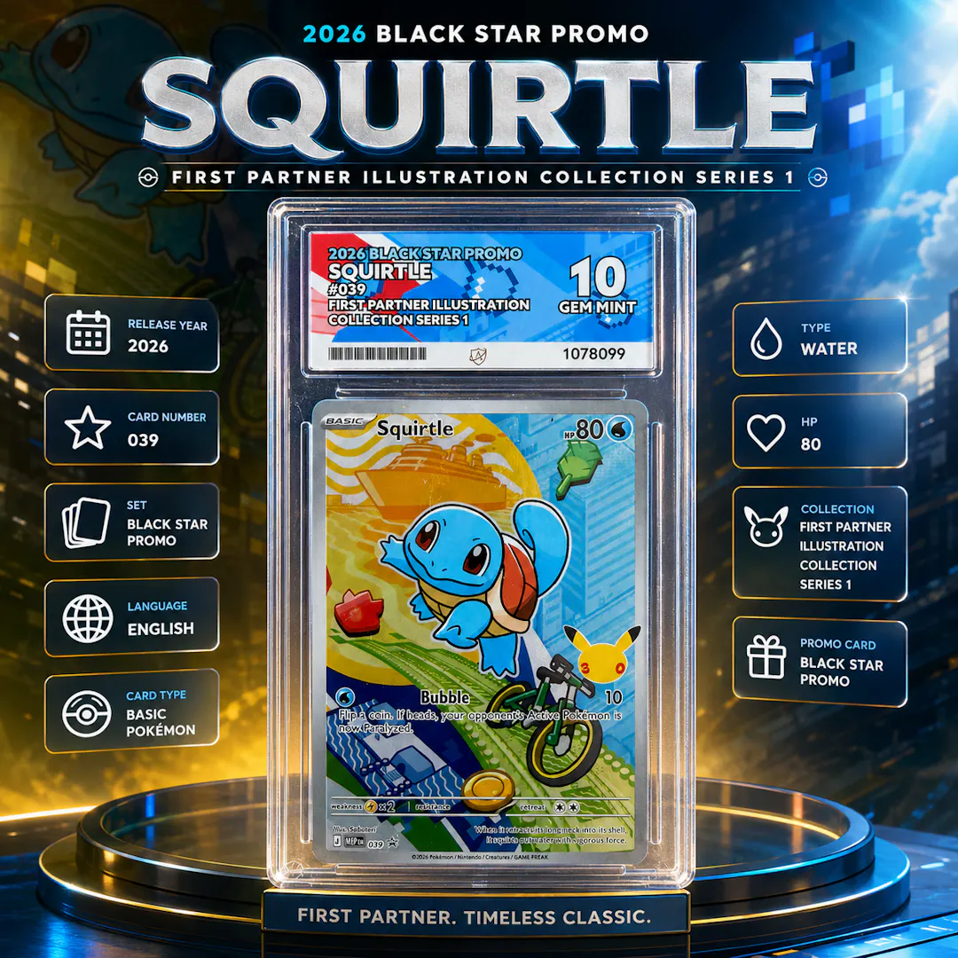 ACE GEM MINT 10 FIRST PARTNER ILLUSTRATION SERIES 1 SIX-CARD POKEMON COLLECTION