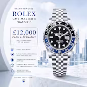 NEW 2026 ROLEX GMT MASTER II BATGIRL OR £12,000