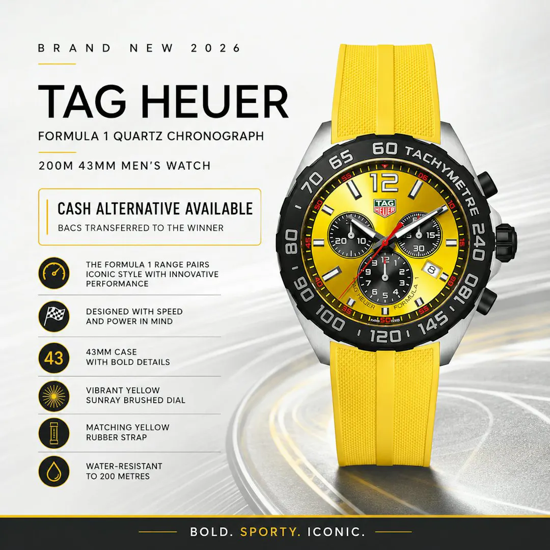 Joe Kilroy - BRAND NEW TAG HEUER FORMULA 1 43MM YELLOW QUARTZ CHRONOGRAPH 200M