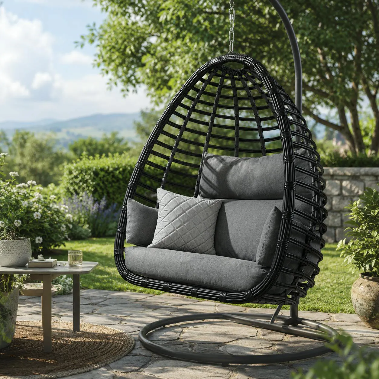 BALI HANGING EGG CHAIR + COVER 5 COLOUR CHOICES