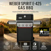 NEW WEBER SPIRIT E-425 PLANCHA GAS BBQ + COVER