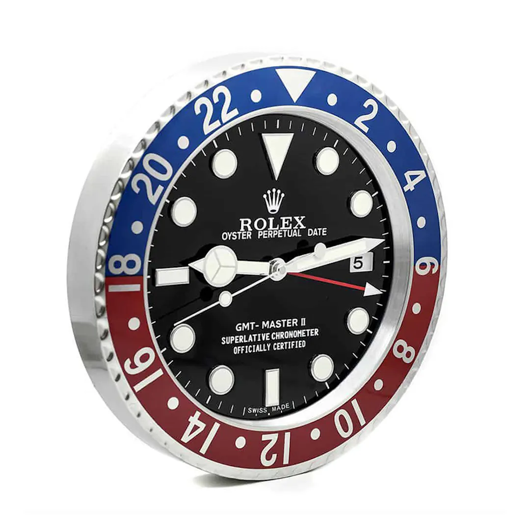 GMT MASTER II PEPSI ROLEX STYLE WALL CLOCK