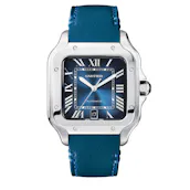 NEW SANTOS DE CARTIER BLUE DIAL WATCH - LOW ODD