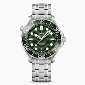 NEW OMEGA SEAMASTER DIVER 300 CO-AXIAL WATCH GREEN