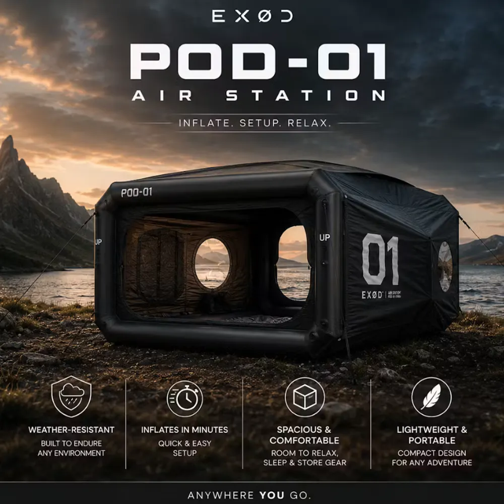 EXOD POD-01 AIR STATION – THE ULTIMATE INFLATABLE ADVENTURE SHELTER