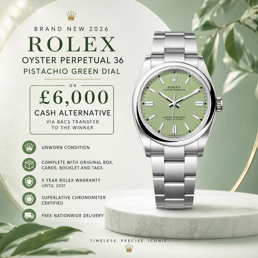 New 2026 Rolex 36MM OP PISTACHIO GREEN DIAL or £6,000