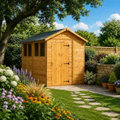 POWER SHEDS APEX GARDEN SHED 8X6