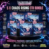 5 X NEW SEALED POKÉMON CHAOS RISING ELITE TRAINER BOXES