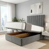 LUXURY OTTOMAN BED BUNDLE - FRAME, MATTRESS + CHOICE OF SIZE & FABRIC