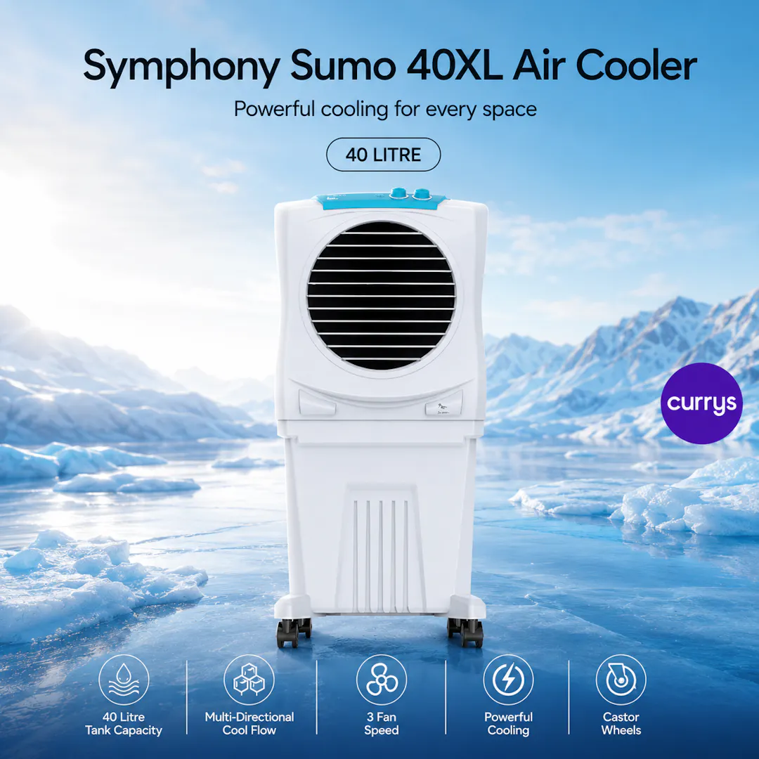 SYMPHONY SUMO 40XL AIR COOLER - WHITE