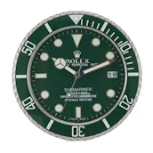 SUBMARINER HULK ROLEX STYLE WALL CLOCK | GREEN