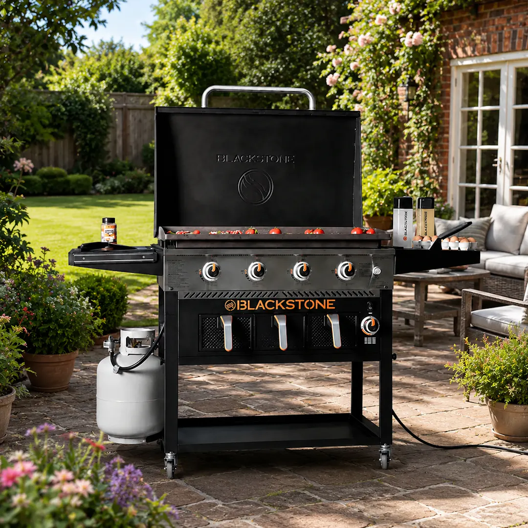 BLACKSTONE 36 INCH 4 BURNER GAS GRIDDLE BUILT IN AIR FRYERS
