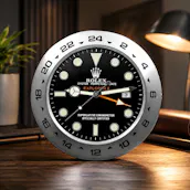 EXPLORER II BLACK DIAL ROLEX STYLE WALL CLOCK