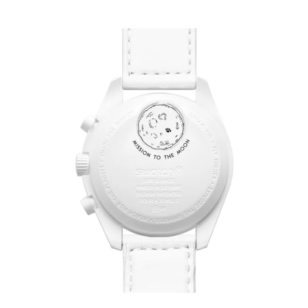 Swatch X OMEGA SNOOPY WHITE MISSION TO THE MOONPHASE