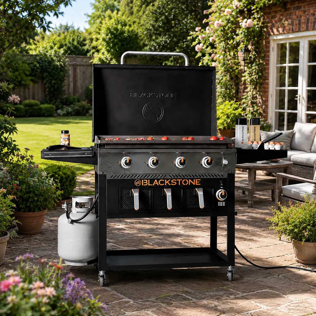 BLACKSTONE 36 INCH 4 BURNER GAS GRIDDLE BUILT IN AIR FRYERS