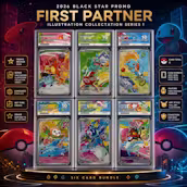 ACE GEM MINT 10 FIRST PARTNER ILLUSTRATION SERIES 1 SIX-CARD POKEMON COLLECTION