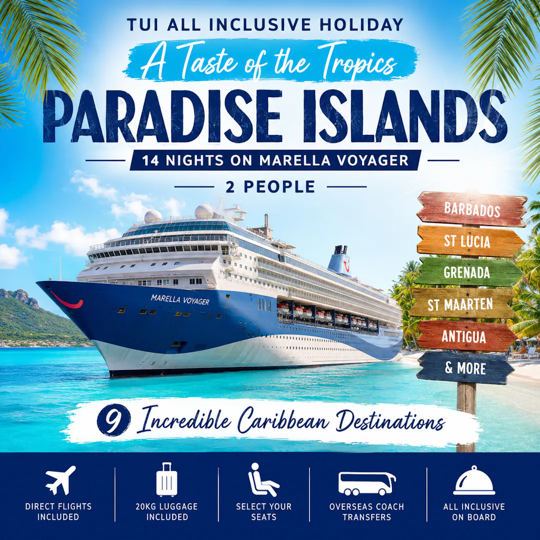 14 NIGHT ALL INCLUSIVE CARIBBEAN CRUISE FOR 2 ON MARELLA VOYAGER