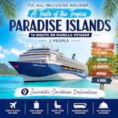 14 NIGHT ALL INCLUSIVE CARIBBEAN CRUISE FOR 2 ON MARELLA VOYAGER